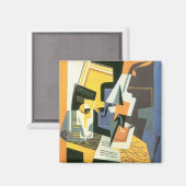 Violin en glas door Juan Gris,  Cubisme Magneet (Voorkant / Achterkant)