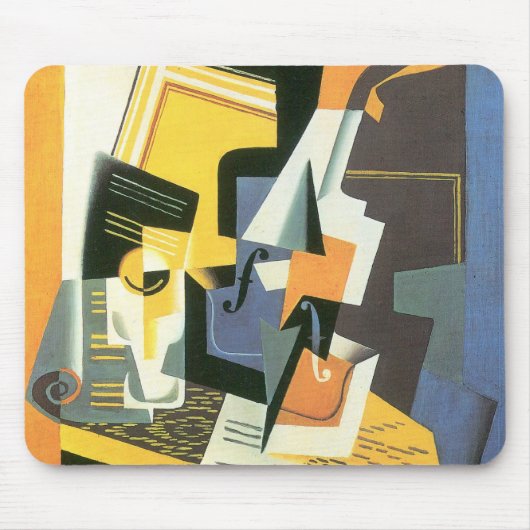Violin en glas door Juan Gris,  Cubisme Muismat (Voorkant)