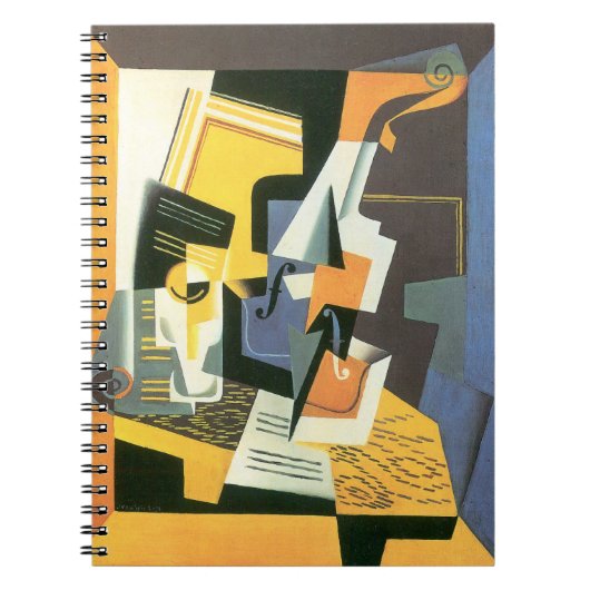 Violin en glas door Juan Gris,  Cubisme Notitieboek (Voorkant)