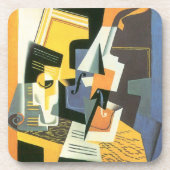 Violin en glas door Juan Gris,  Cubisme Onderzetter (Voorkant)