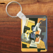 Violin en glas door Juan Gris,  Cubisme Sleutelhanger (Voorkant)