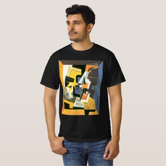 Violin en glas door Juan Gris,  Cubisme T-shirt (Voorkant volledig)
