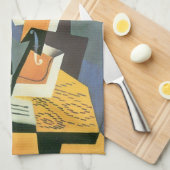 Violin en glas door Juan Gris,  Cubisme Theedoek (Quarter Fold)