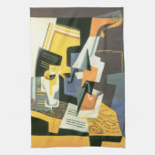 Violin en glas door Juan Gris,  Cubisme Theedoek (Verticaal)