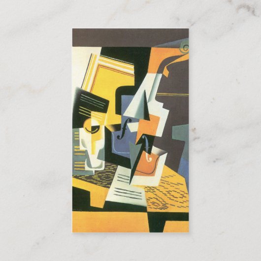Violin en glas door Juan Gris,  Cubisme Visitekaartje (Achterkant)