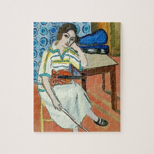 Violin en mobiele telefoon, Fauvism Legpuzzel (Verticaal)