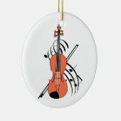 Violin en muziek keramisch ornament (Rechts)