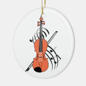 Violin en muziek keramisch ornament (Links)