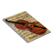 Violin en muziek notitieboek (Rechterzijde)