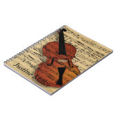 Violin en muziek notitieboek (Linkerzijde)