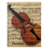 Violin en muziek notitieboek (Voorkant)