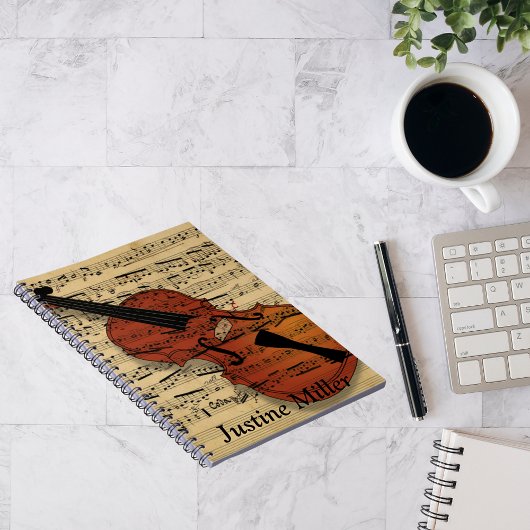 Violin en muziek notitieboek
