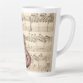 Violin en muziek op vel Latte Mok (Rechts)