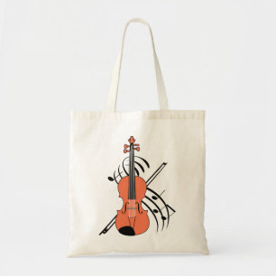 Violin en muziek tote bag