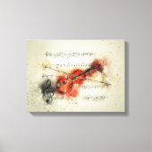 Violin en muziekblad canvas afdruk (Voorkant)