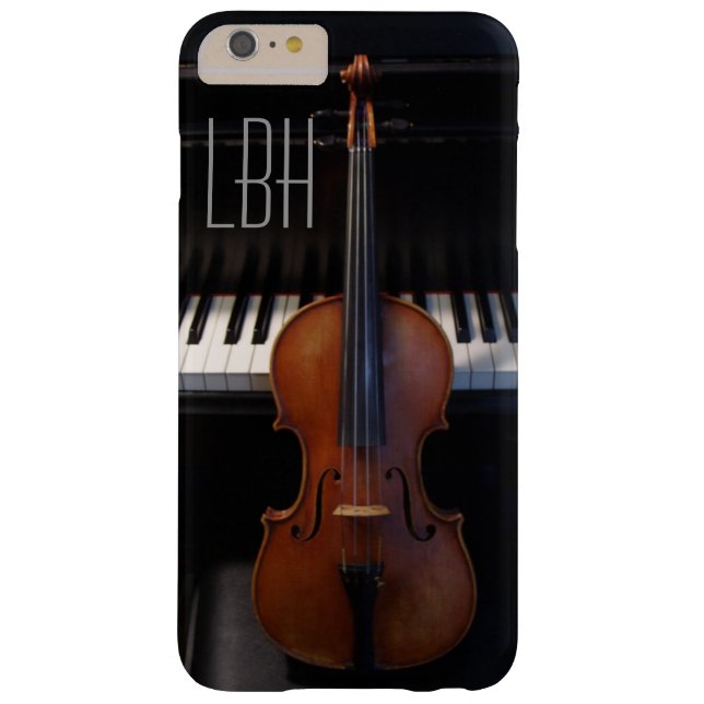 Violin en piano-toetsenbord met aangepast monogram Case-Mate iPhone case (Achterkant)