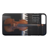 Violin en piano-toetsenbord met aangepast monogram Case-Mate iPhone case (Achterkant (Horizontaal))