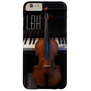 Violin en piano-toetsenbord met aangepast monogram barely there iPhone 6 plus hoesje