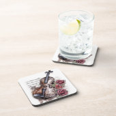 Violin en Rozen Bier Onderzetter (Rechterzijde)