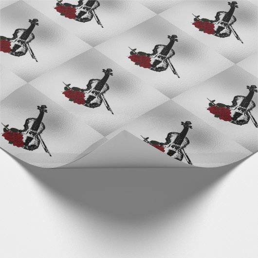 Violin en Rozen Cadeaupapier (Hoek)