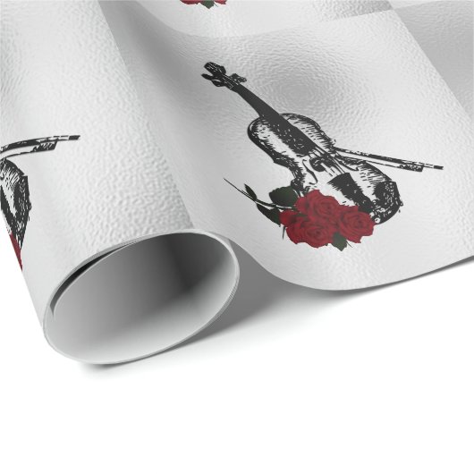 Violin en Rozen Cadeaupapier (Rol Hoek)