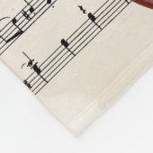 Violin en Rozen  muziekontwerp Fleece Deken (Hoek)