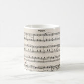 Violin en Rozen  muziekontwerp Koffiemok (Center)