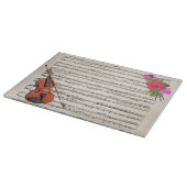 Violin en Rozen muziekontwerp Snijplank (Hoek)