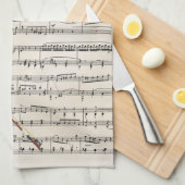 Violin en Rozen muziekontwerp Theedoek (Quarter Fold)