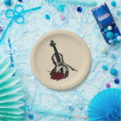 Violin en Rozen Papieren Bordje (Feest)