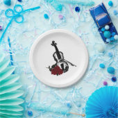 Violin en Rozen Papieren Bordje (Feest)