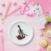 Violin en Rozen Papieren Bordje (Feest)