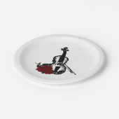 Violin en Rozen Papieren Bordje (Gekanteld)