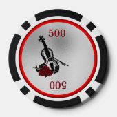 Violin en Rozen Pokerchips (Achterkant)