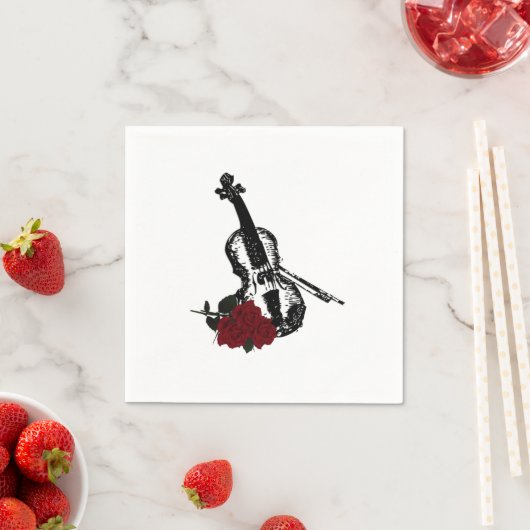 Violin en Rozen Servetten (Insitu)