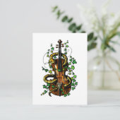 Violin en slang briefkaart (Staand voorkant)