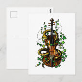 Violin en slang briefkaart (Voorkant / Achterkant)