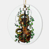 Violin en slang keramisch ornament (Links)