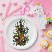 Violin en slang papieren bordje (Feest)