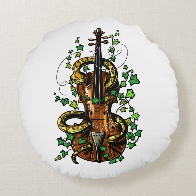 Violin en slang rond kussen (Achterkant)
