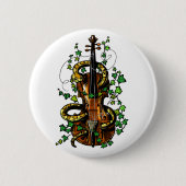 Violin en slang ronde button 5,7 cm (Voorkant)