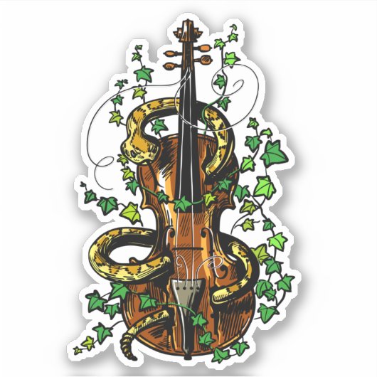 Violin en slang sticker (Voorkant)