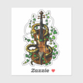 Violin en slang sticker (Vel)