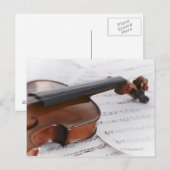 Violin en vel briefkaart (Voorkant / Achterkant)