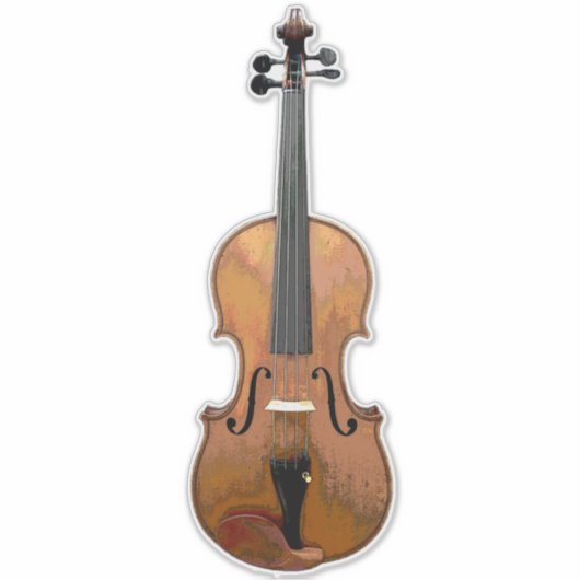 Violin Fiddle Orchestra Accesory Sticker (Voorkant)