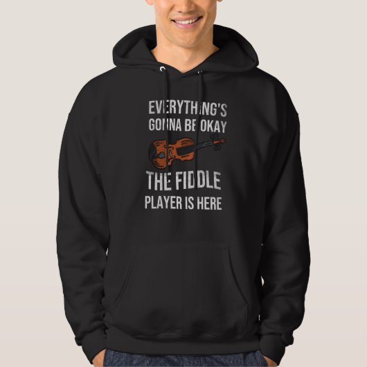 Violin | Fiddle Player Gifts Funny Gezegde Hoodie (Voorkant)