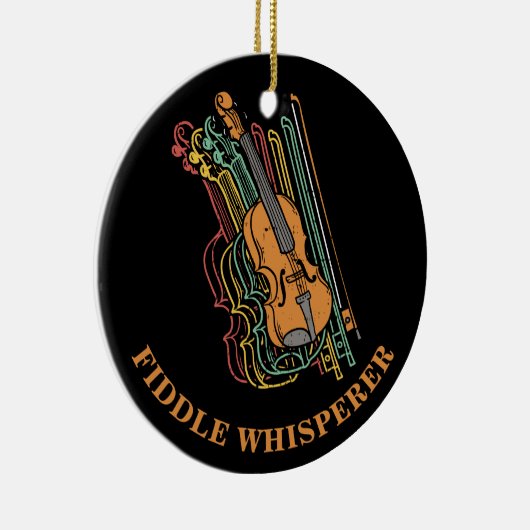  Violin Fiddle Whisperer Pun Keramisch Ornament (Rechts)