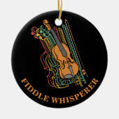  Violin Fiddle Whisperer Pun Keramisch Ornament (Voorkant)