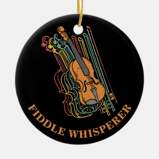  Violin Fiddle Whisperer Pun Keramisch Ornament (Voorkant)