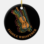  Violin Fiddle Whisperer Pun Keramisch Ornament (Achterkant)
